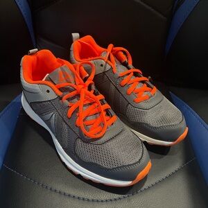 Reebok Men's Athletic Shoes in Gray and Bright Orange